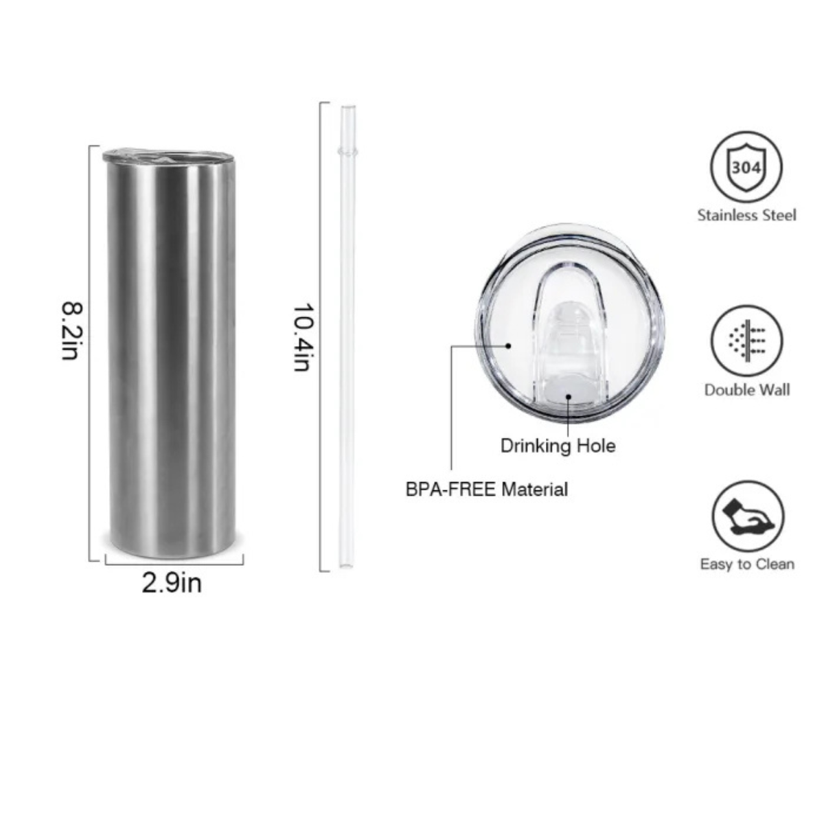 Sublimation 20oz Straight Tumbler